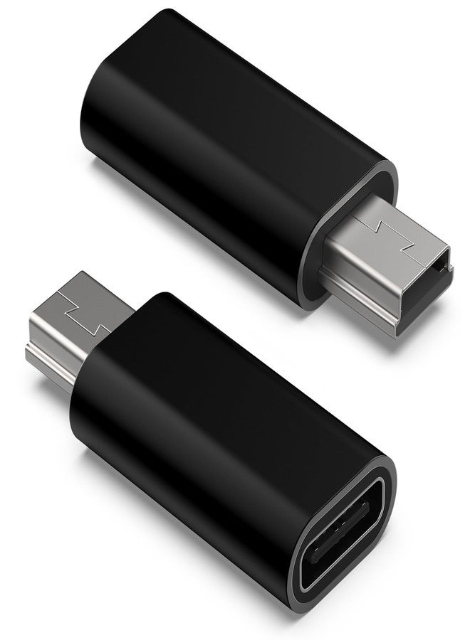 Accessonico 2Pack USB C to Mini USB Adapter, Type C Female to USB Mini Female Connector Replacement for GoPro Hero 3+, Dash Cam, GPS, Digital Camera, Charge Data Sync - Image 1
